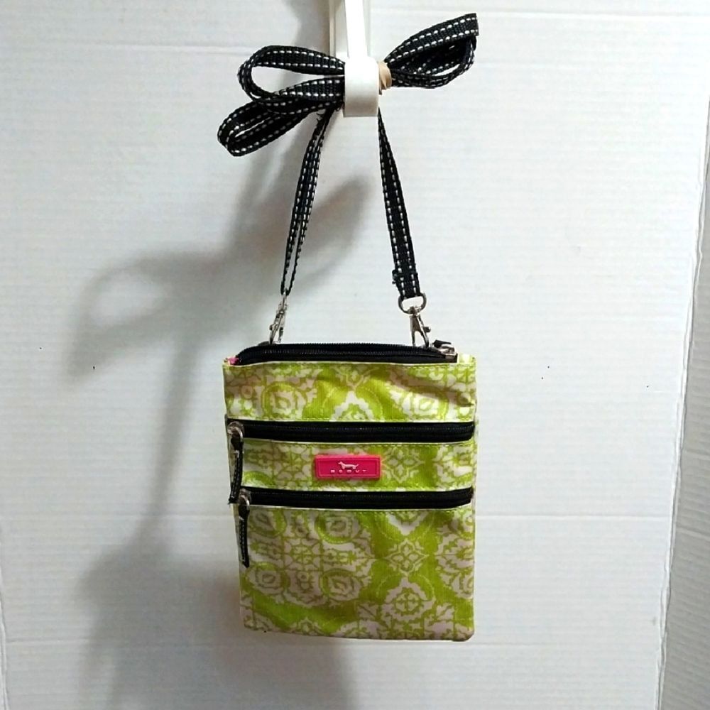 Scout Green and Black Crossbody Bag with Modern Design